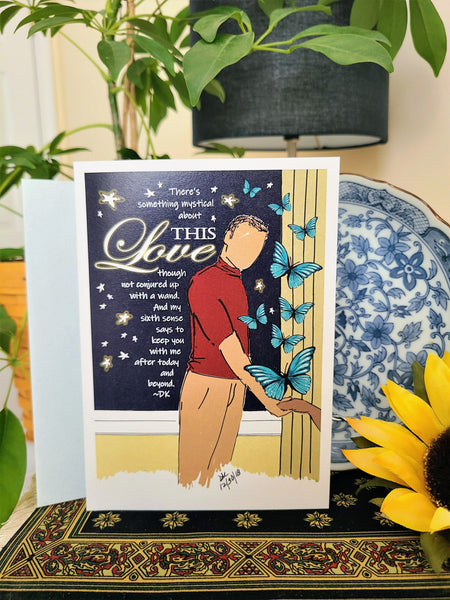 Night Sky Butterflies - Romantic Card