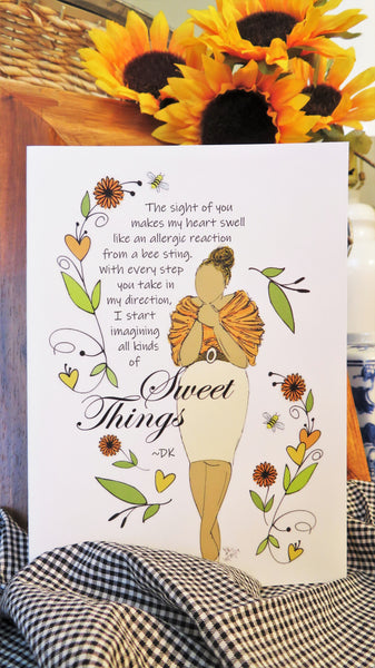 Bee Sting & Sweet Things - Romantic Card