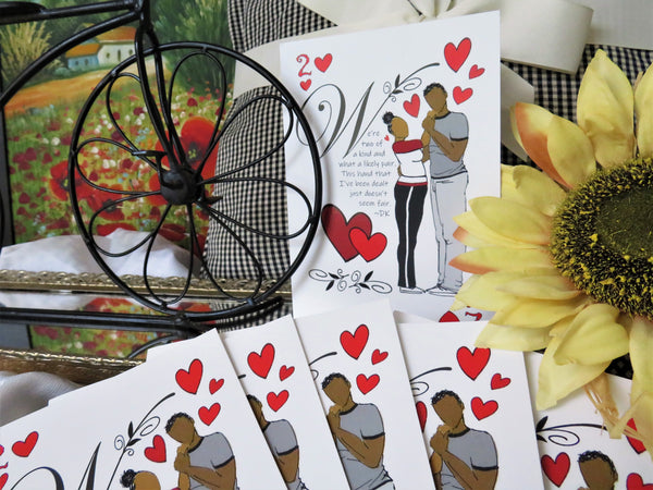 Two of Hearts - Romantic Card