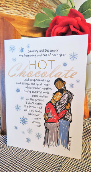 Hot Chocolate Hug - Romantic Card